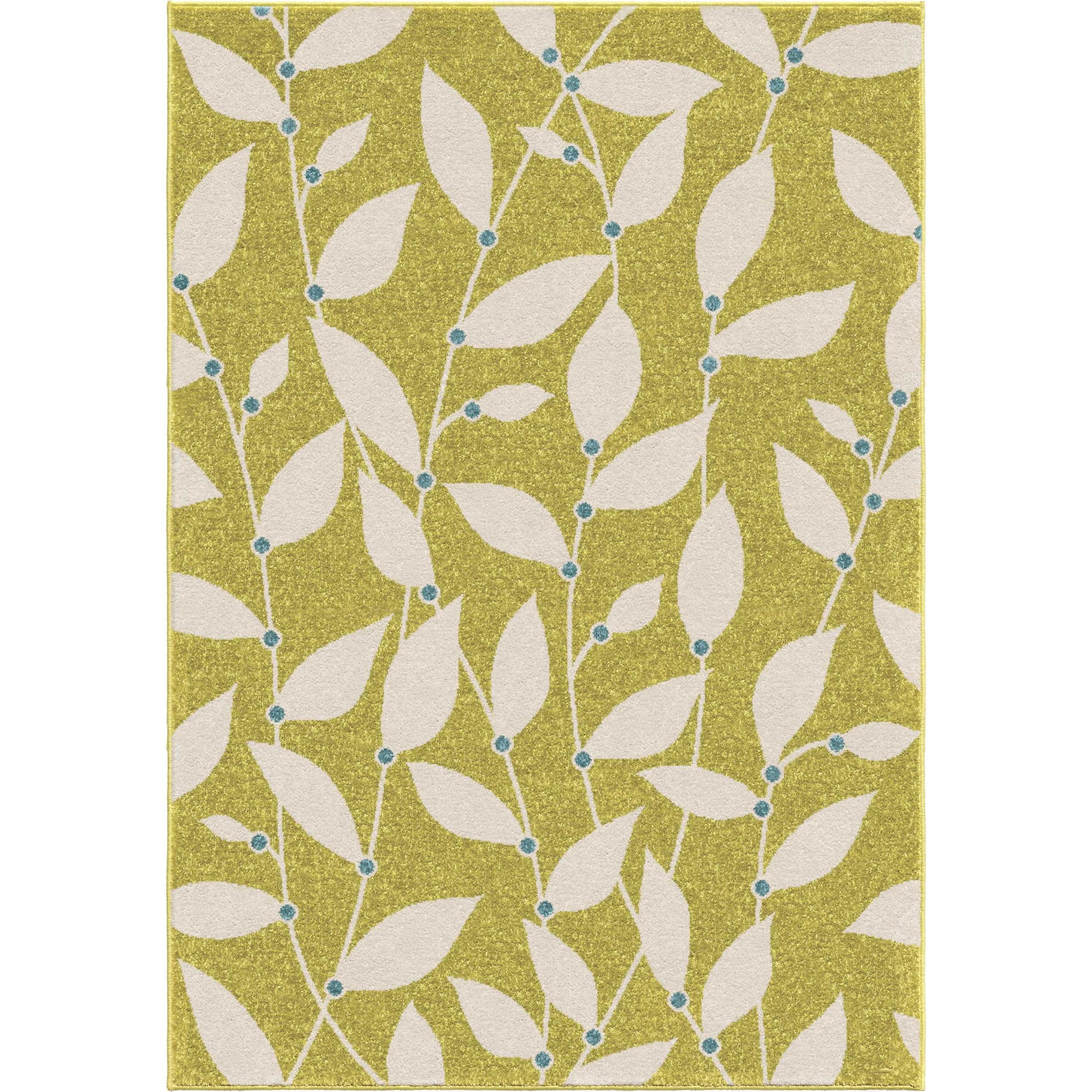 78 X 114 X 0 31 Floral Botanical Green Area Rug Walmart Com Walmart Com
