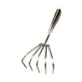 thumbnail image 2 of S SERENABLE Stainless Steel Claws Rake Hand Rake for Loosening Beach Clamming Accessories 5 tooth 9cm, 2 of 9