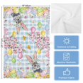 thumbnail image 5 of Blue Easter Kitchen Towels Set of 3, Water Absorbent Dish Towel, Spring Watercolor Bunny Eggs Flower Plaid Decorative Hand Towels - Quick Drying Cloth for Cooking Baking, 18x28 Inch, 5 of 8