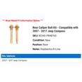 thumbnail image 2 of Rear Caliper Bolt Kit - Compatible with 2007 - 2017 Jeep Compass 2008 2009 2010 2011 2012 2013 2014 2015 2016, 2 of 2