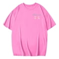 thumbnail image 4 of WILLBEST Chemise en Denim pour Femmes T-Shirt Décontracté Imprimé Col Rond Manches Courtes Ample 882, 4 of 7