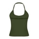 thumbnail image 5 of TaTaai Women's Casual Backless Tank Top Halter Neck Spaghetti Strap Crew Neck Solid Color Vest Soft Lightweight Spring Summer Daily Beach Wear Gift, 5 of 9