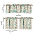 thumbnail image 6 of Kitchen Curtains 24 Inch Short - 3 Panel Set, Seashell Starfish Nautical Print, Rod Pocket Window Curtain for Tropical Beach Farmhouse, Sea Coral Cute Design, Easy Wash, 6 of 6