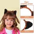 thumbnail image 3 of 1 juego de accesorios de tigre de halloween tigre tigre cosplay boil corneja de la cabeza de la nariz de la nariz, 3 of 7
