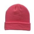 thumbnail image 2 of WREESH Women's Solid Color Curling Beanie Fashion Fall and Winter Knitting Pile Cap, Baotou Hat Pink, 2 of 4