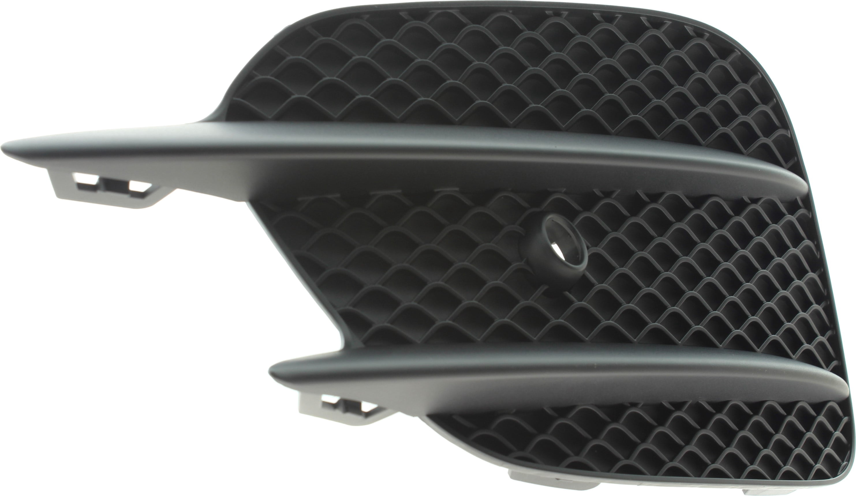 Bumper Grille Compatible With 2017-2019 Mercedes Benz E300 2020 E350 Front, Left Driver Side, Outer Textured Black
