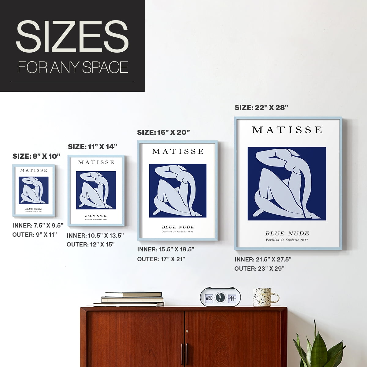 Matisse CCXCVII in Solid Wood 11 x 14 Framed Print