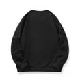 thumbnail image 3 of safuny Men's Oversized Pullover Loose Cotton Shirts Long Sleeve Crew Neck Fall Tops Leisure Comfy Solid Shirts Trendy Holiday Black XL, 3 of 8