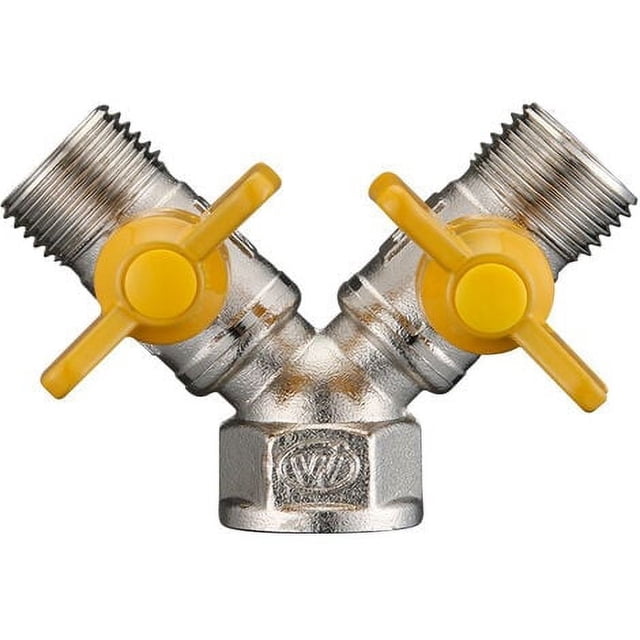Accesorio de tubería Válvula de gas Desviador de tubería de latón doble - 2 vías exvDPyoC