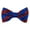 Burgundy and Royal Blue, variant on Royal Blue and Yellow College Stripe Pre-Tied Bow Tie