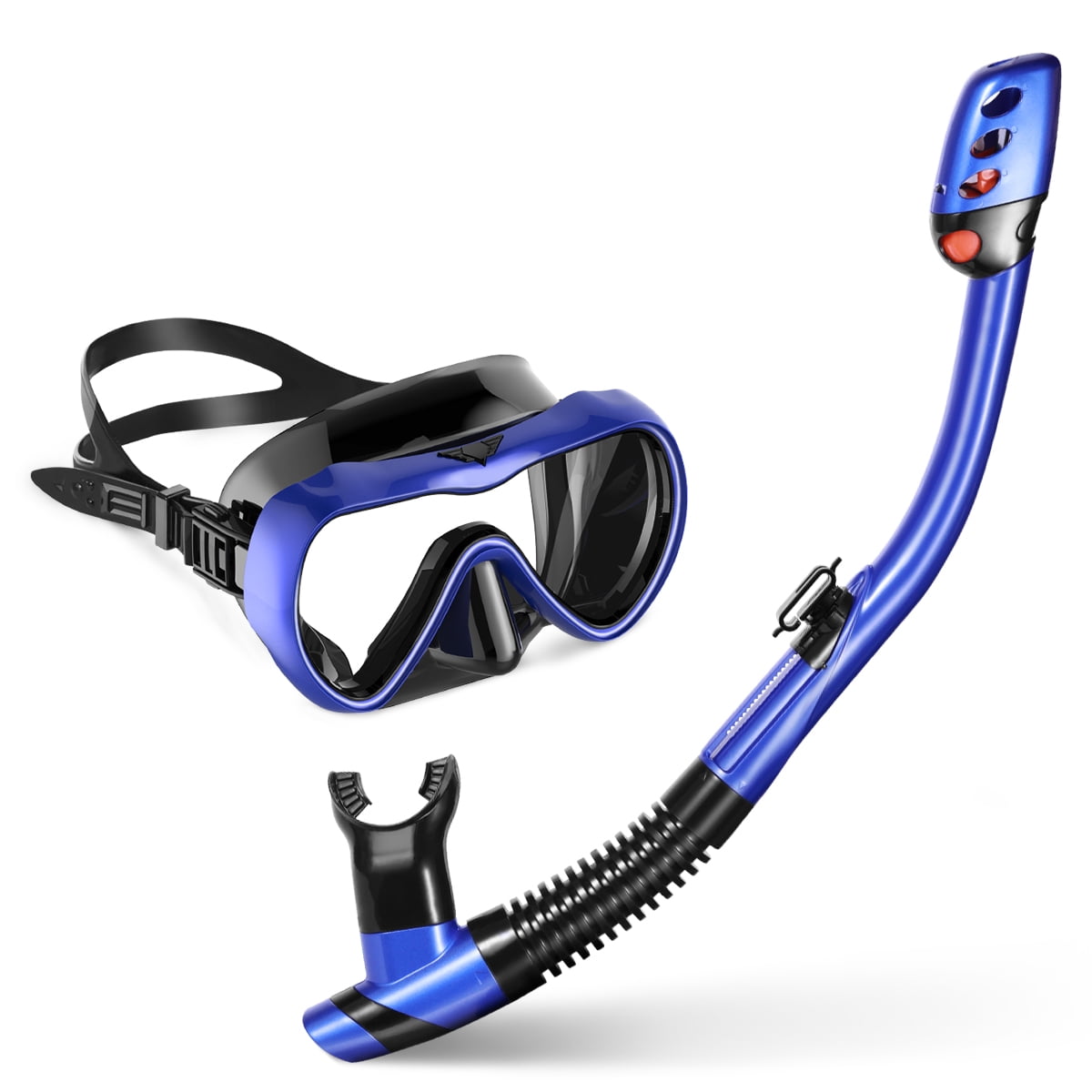 MOVTOTOP Snorkel Set AntiFog Snorkel Glasses Dry Top Snorkel for Adult