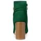thumbnail image 4 of Botines de tacón grueso Allegra K con hebilla y punta redonda Verde 38, 4 of 7