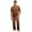 Brown, variant on Dwelliawo Pajama Set Men Comfy Sleepwear Short Sleeve Pjs Set Soft 2 Piece Lounge Set Cozy Nightwear with Pockets Royal Blue S
