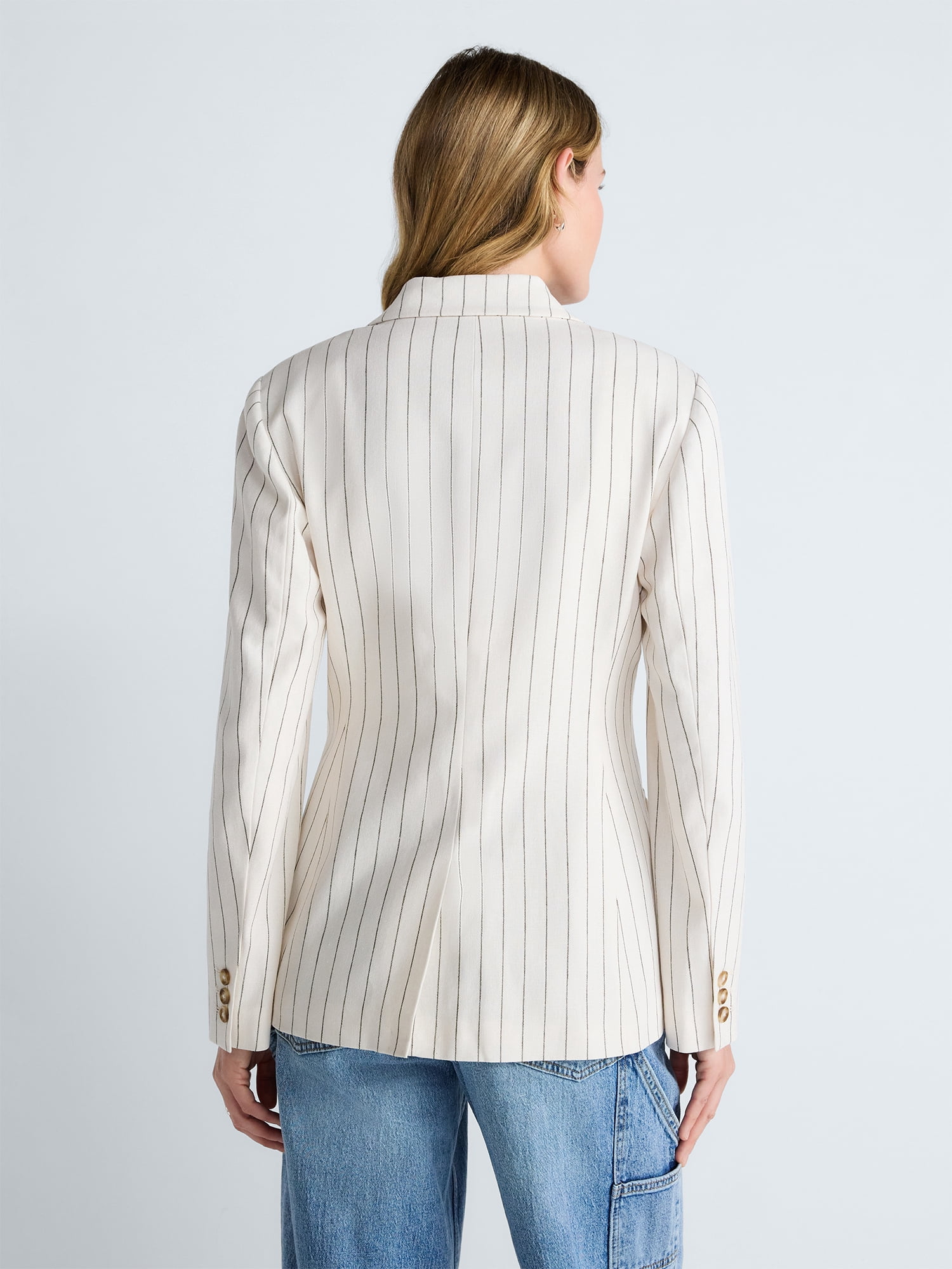 Scoop Women’s and Women's Plus Linen Blend Blazer, Sizes XS-4X