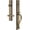 Vintage Brass, variant on Grandeur 850003 Carre Solid Brass Rose Left Handed Dummy "S" Grip Handleset - Brass
