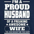 thumbnail image 3 of CafePress - I'm A Proud Husband Of A Freaking Awesome Wife T S - Men's Classic Graphic Cotton T-Shirt, 3 of 4