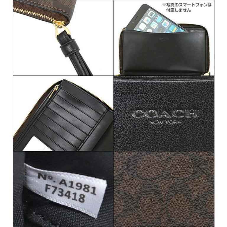 FAKE VS REAL COACH COMPACT ID WALLET SIGNATURE BLACK, Fake vs Authentic