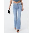 thumbnail image 3 of EMMIOL Women's Mid-High Waist Stretchy Flare Jeans Light Wash Bell Bottom Denim Pants Y2K Trendy Vintage Jeans, 3 of 7