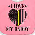 thumbnail image 4 of Inktastic Dispatcher Daddy Gold Line Emergency Boys or Girls Baby Bib, 4 of 4