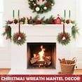 thumbnail image 4 of Guvpev 4 Pcs Mini Christmas Wreath for Cabinets Kitchen, 11 Inch Hanging Small Christmas Wreaths with Red Bows Cedar Branchs Red Berry Clusters for Kitchen Cabinet Fireplace Window Front Door Wall, 4 of 12