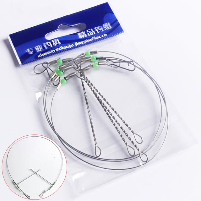 Stainless Steel Fishing Rigs Wire Leader Rope Line Swivel Tackle String Fishing Leader String Hooks Balance Bracket Fishing Tackle Accessorie