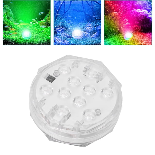 Luz Sumergible RGB, Funciona Con Pilas IP68 Luz LED Sumergible Impermeable Multiusos ABS De Bajo Consumo Con Control Remoto Para Exteriores