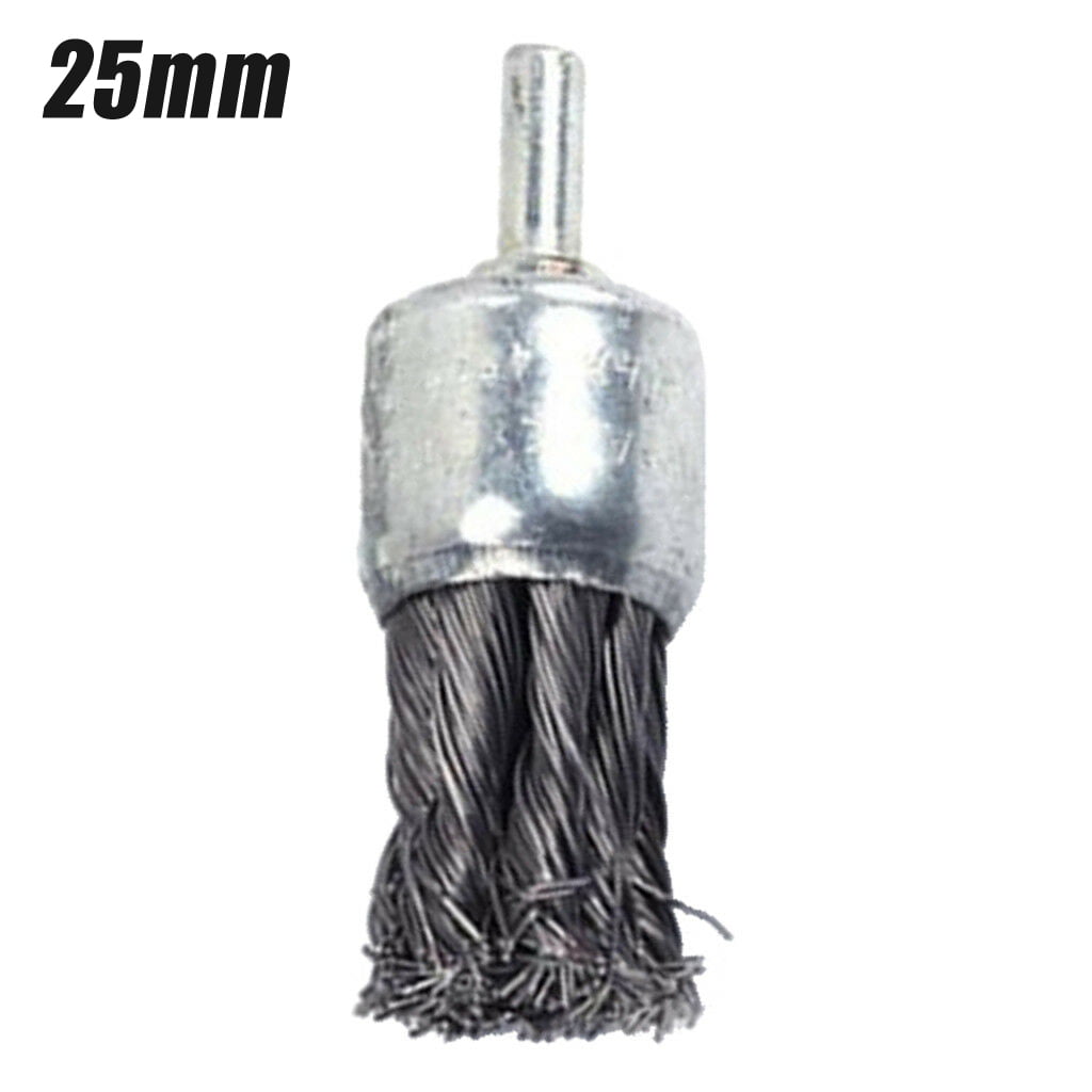 6*25mm Wire Knots End Brush Stainless Steel With Shanks For Die Grinder or Drill 