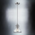 thumbnail image 3 of Luxury Traditional Indoor Pendant, 9.50''H x 8.00''W, with Classic Style Elements, Vintage Design, Brushed Nickel Finish and Clear Seeded Glass, UQL3661, 3 of 7