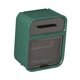 thumbnail image 3 of Caja de pañuelos montada en la pared, gran capacidad, impermeable, elegante, decorativa, práctica caja de almacenamiento de papel higiénico para el hogar, baño, verde, 3 of 5