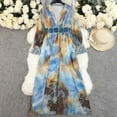 thumbnail image 6 of Enjoytime Dress for Women Printed Long Sleeve V-Neck Maxi Dresses Spring Casual Flowy Boho Travel Vacation Dress, 6 of 7