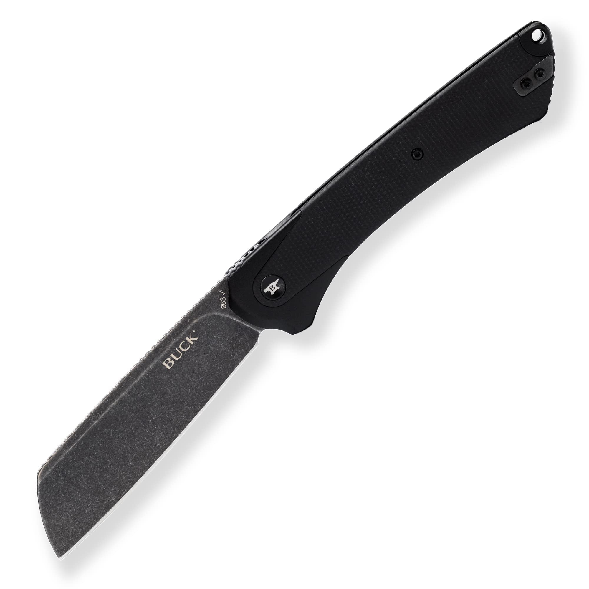 Buck Knives 263 Highline XL Folding Pocket Knife 3.81 D2 Steel Blade Micarta Handle with Pocket Clip