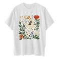 thumbnail image 5 of Njoeus Womens Summer Tops Shirts for Women Oversized Tshirts for Women Summer Floral Printed T Shirt Cute Flower Graphic Tees for Women Girls Loose Fitted Crew Neck Short Sleeve Casual Tunic Tops S-Xx, 5 of 5