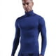 thumbnail image 2 of Camisa ajustada fina de manga larga de otoño e invierno con cuello alto y protección para el cuello de una pieza para hombre, 2 of 4