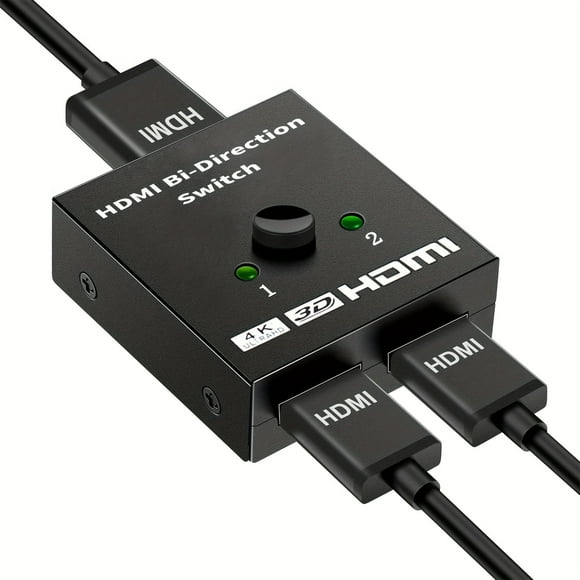 Links HDMI Switch 4K@60Hz HDMI Splitter, Bi-Directional HDMI 2.0 HDCP 2.2 Switcher 2 In 1 Out, HDMI Splitter 1 In 2 Out Support 3D HDR For Xbox PS5/4 Roku Fire Stick HDTV Monitor