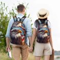 thumbnail image 5 of Picia Bald Eagle Pilot Printed Canvas Daypack - Stylish and Durable Vintage Compact Backpack - Class, Work, Travel, or Laptop Bookbag,Organized Compartments-Small, 5 of 6