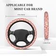 thumbnail image 3 of Balery Beige Flowers Fundas elásticas antideslizantes para volante, funda protectora universal para hombre y mujer, 15 pulgadas, accesorios para coche., 3 of 6