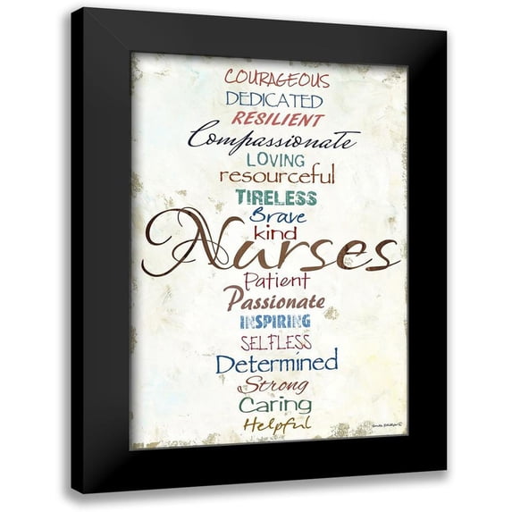 Phillips, Anita 13x18 Black Modern Framed Museum Art Print Titled - Nurses Are