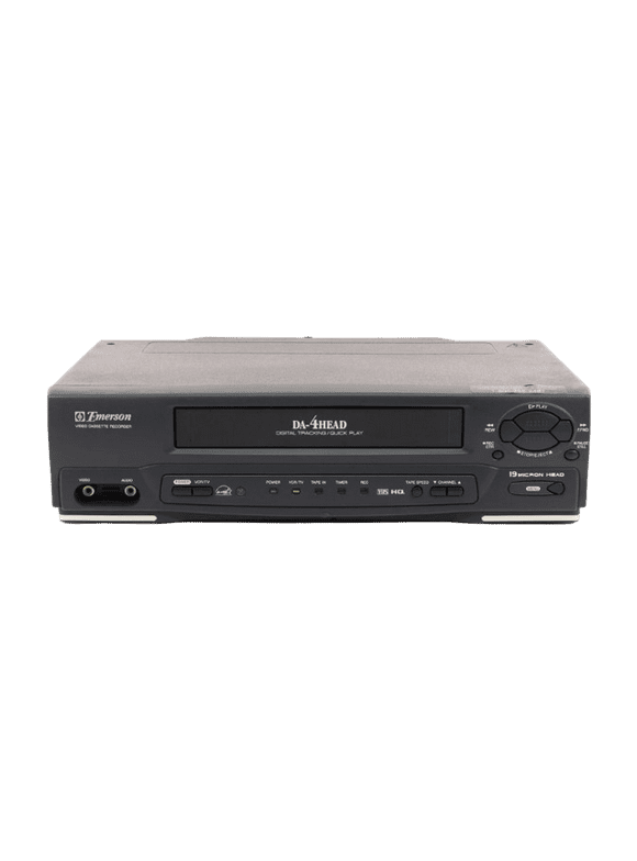 Pre-Owned Emerson EWV401B - Hi-Fi 19 Micron 4 Head VHS/VCR - With Original Remote, Cables, User Manual (Good)