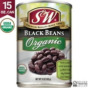 S&W - Organic Black Beans - 15 Oz. Can