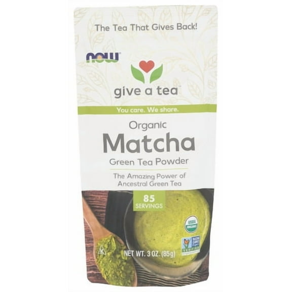 Now Give A Tea Matcha Green Powder Organic 3 oz (Pack of 6)