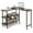 Rustic Brown, variant on Costway 360° Rotatable Sofa Side Table L-shaped Laptop Desk Snack Table withShelf Patented Brown