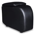 thumbnail image 1 of Coaster Cyrus Top Grain Leather Home Theater Upholstered Console Black, 1 of 3