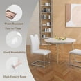 thumbnail image 6 of JUFU Dining Chairs Set of 4,White Faux Leather Dining Chairs,Upholstered Kitchen Chairs with High Back,Modern Armless Side Chairs with Sturdy Metal Legs for Living Room, 6 of 10