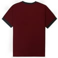 thumbnail image 5 of Wyobmus Mens Workout Shirts Gym Muscle Short Sleeve Sweat Shirts Quick Dry Stretchy Baseball T-Shirts Burgundy, 5 of 7