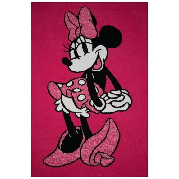 Minnie Mouse 866512 Minnie Mouse Pretty in Pink Throw Blanket