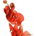 thumbnail image 4 of Hosley 21.8-Inch Gold Metal Tall Floor Vase with 6 Artificial Salmon Orchid Flowers, Modern Living Room Corner Decor and Wedding Centerpiece Set, 4 of 7