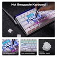 thumbnail image 4 of Teclado magnético para juegos EPOMAKER Aula Hero 68 HE Blanco, 4 of 6