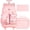 3PCS Pink Rolling Backpack, variant on Rolling Clear Backpack for Girls Women, Heavy Duty PVC Transparent Bookbag, See Through Wheeled Bookbag with Lunch Box for Teens Elementary Travel - Black