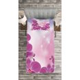 thumbnail image 3 of Ambesonne Floral Quilted Bedspread Set 2 Pcs, Exotic Orchid Flowers, Twin Size, Purple Pale Pink Blue, 3 of 3