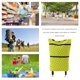 thumbnail image 4 of Kearding Bolsa de carrito de compras plegable portátil con ruedas Bolsa de tela Oxford impermeable Almacenamiento y organización del hogar verde Tipo B, 4 of 6